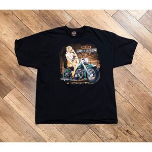 Harley Davidson Men's Black T Shirt SAN BENITO, TX Sz 2XL